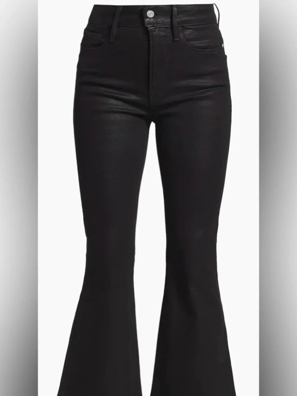 Frame Le Crop Flare Jeans | Black | Size 34 | High Rise